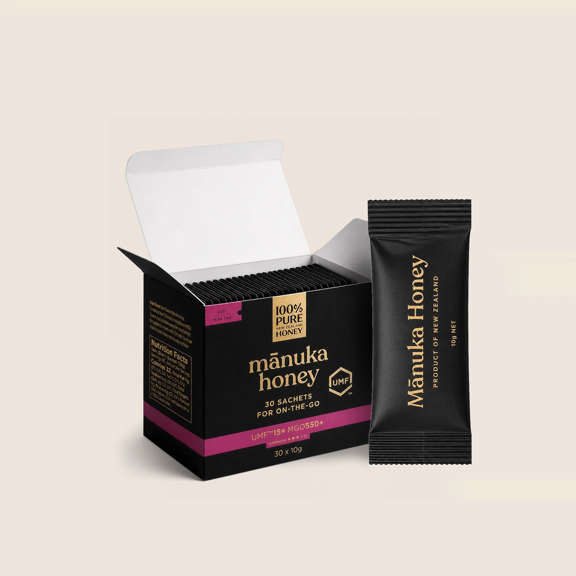 UMF™ 15+ Mānuka Honey Sachets 30 pack