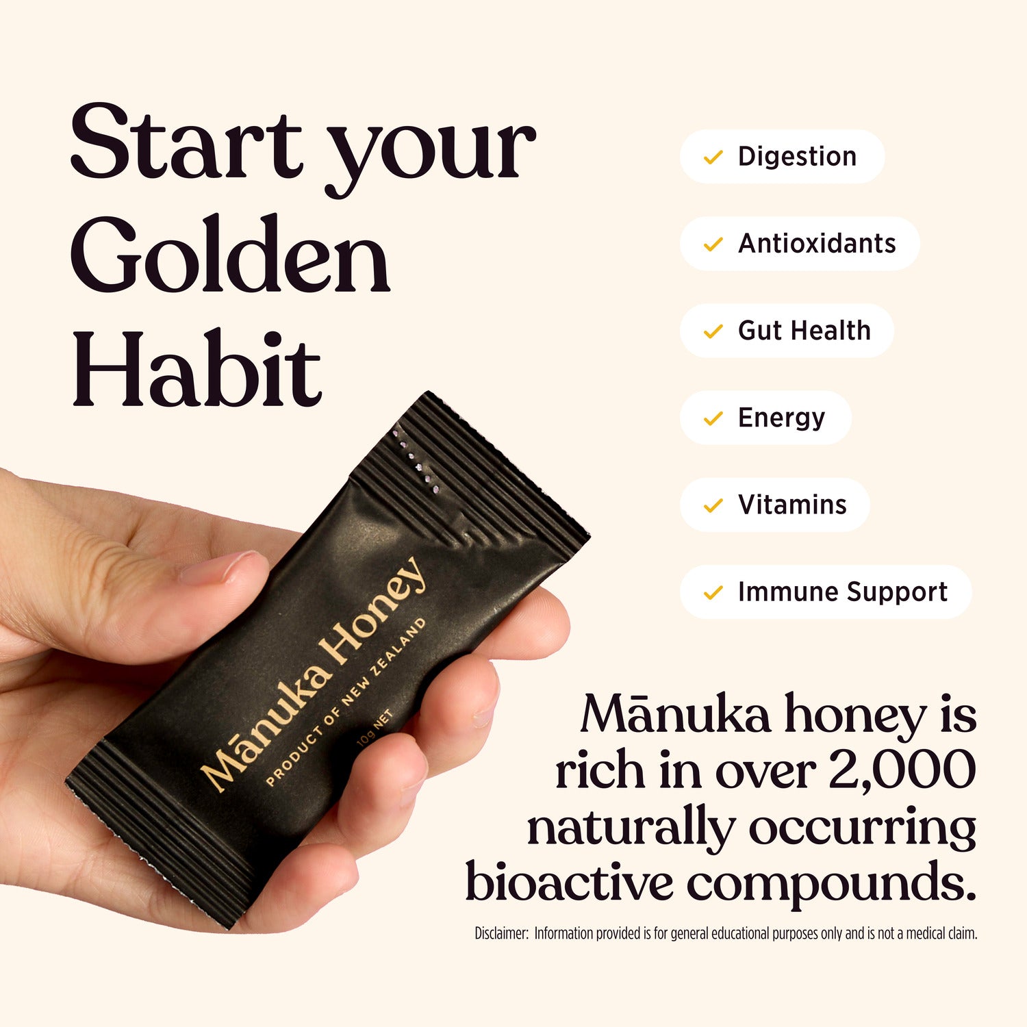 UMF™ 15+ Mānuka Honey Sachets 30 pack
